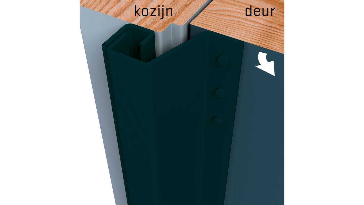 SecuStrip Plus buitendraaiend 7-13mm 2300mm zwart ral 9005