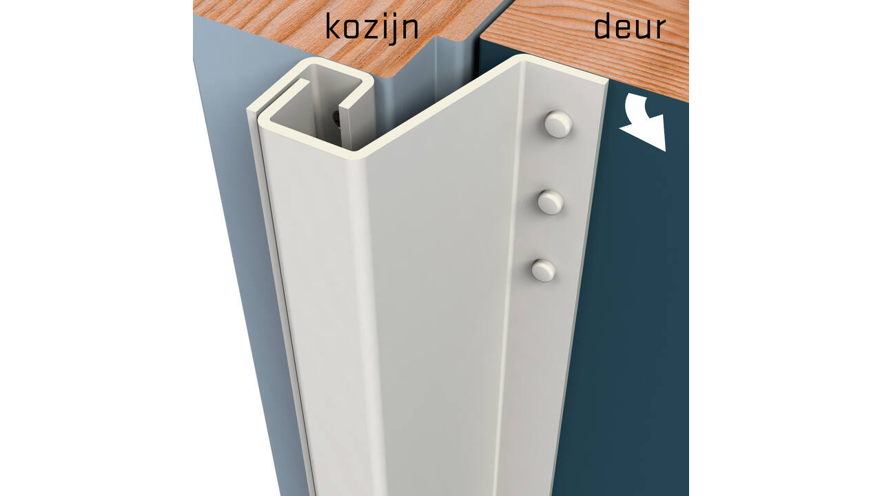 SecuStrip Plus buitendraaiend 14-20mm 2300mm creme ral 9001