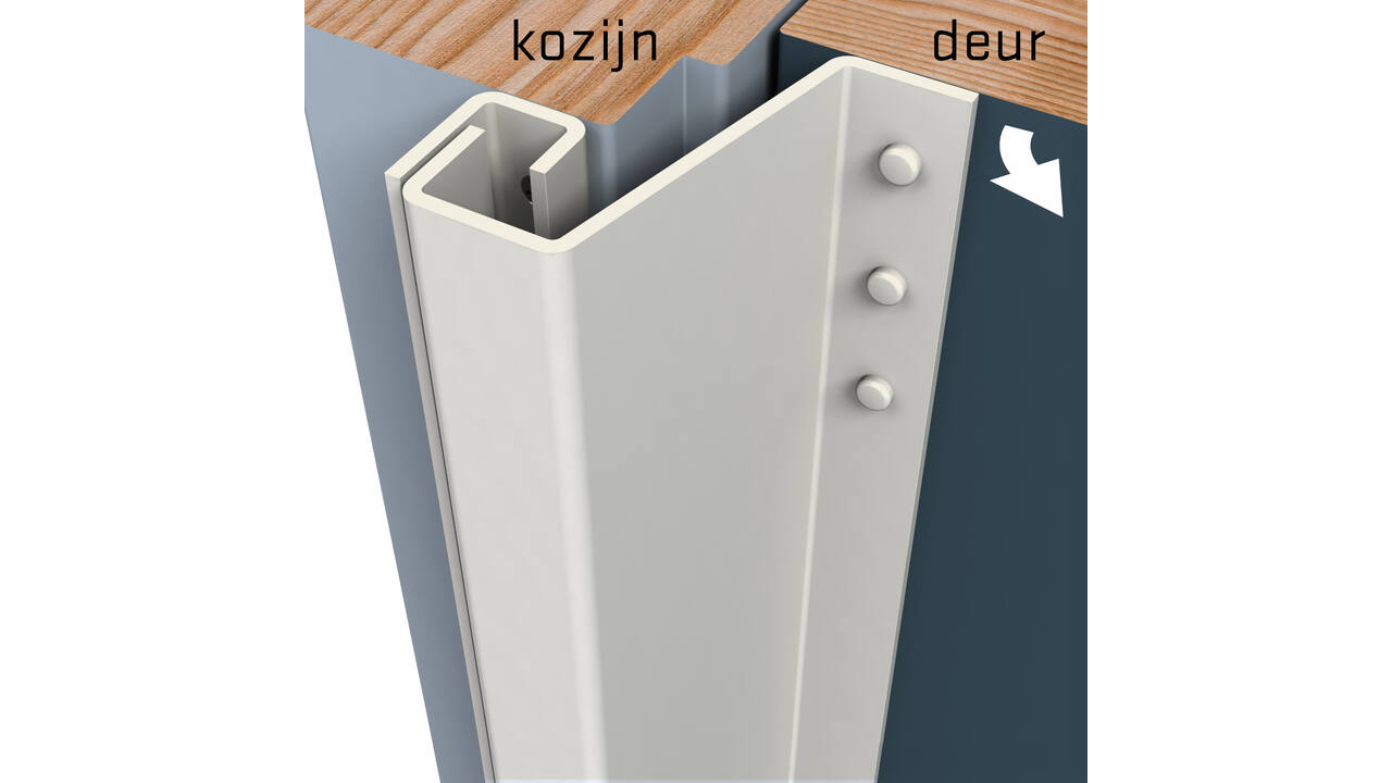 SecuStrip Plus buitendraaiend 21-27mm 2300mm creme ral 9001