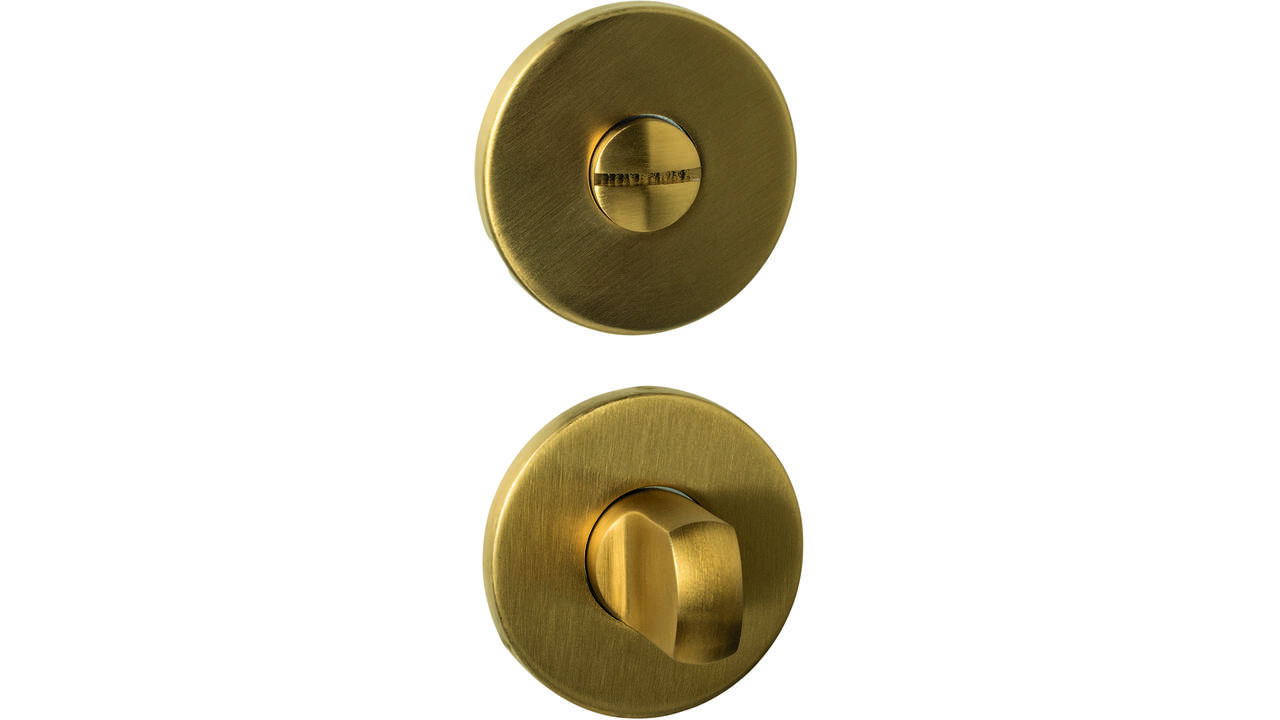 WC-sluiting verdekt ø52x6mm met stift 6-8mm PVD messing mat
