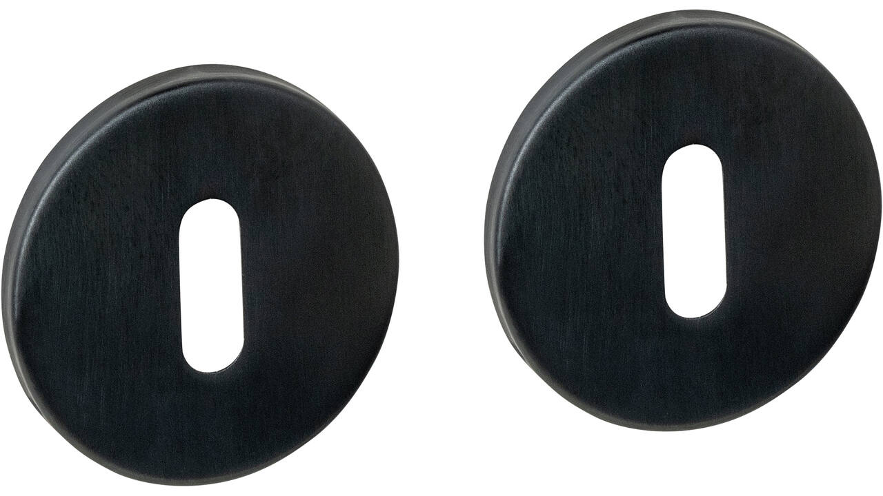 Sleutelrozetten verdekt ø52x6mm PVD zwart