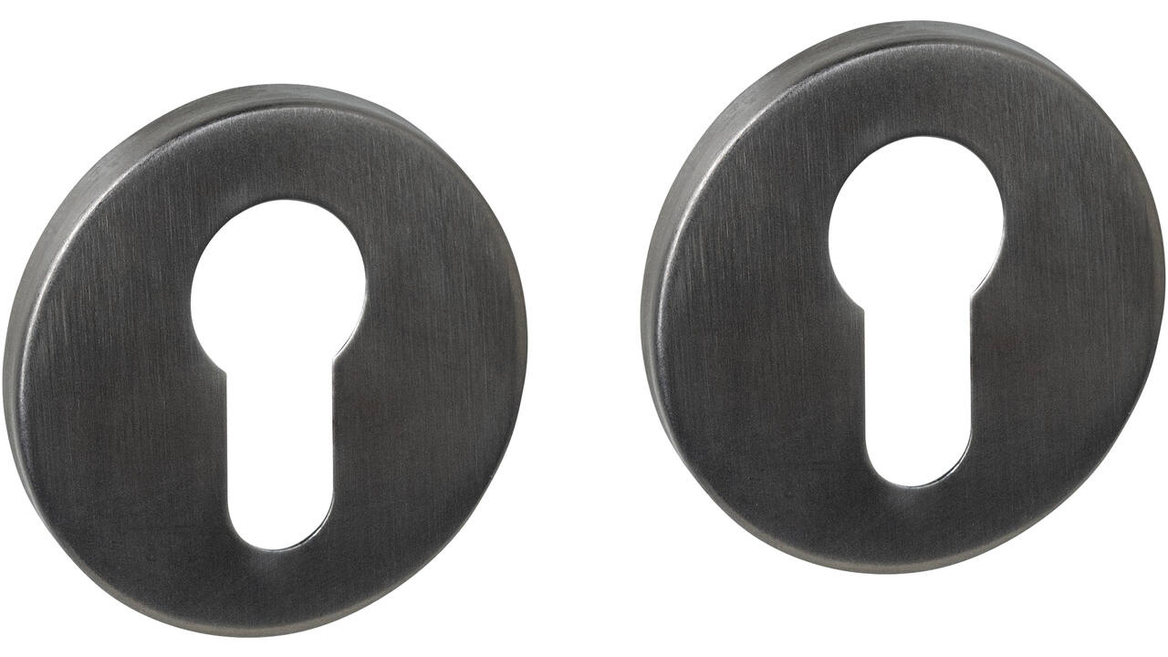 Cilinderrozetten verdekt ø52x6mm PVD antraciet