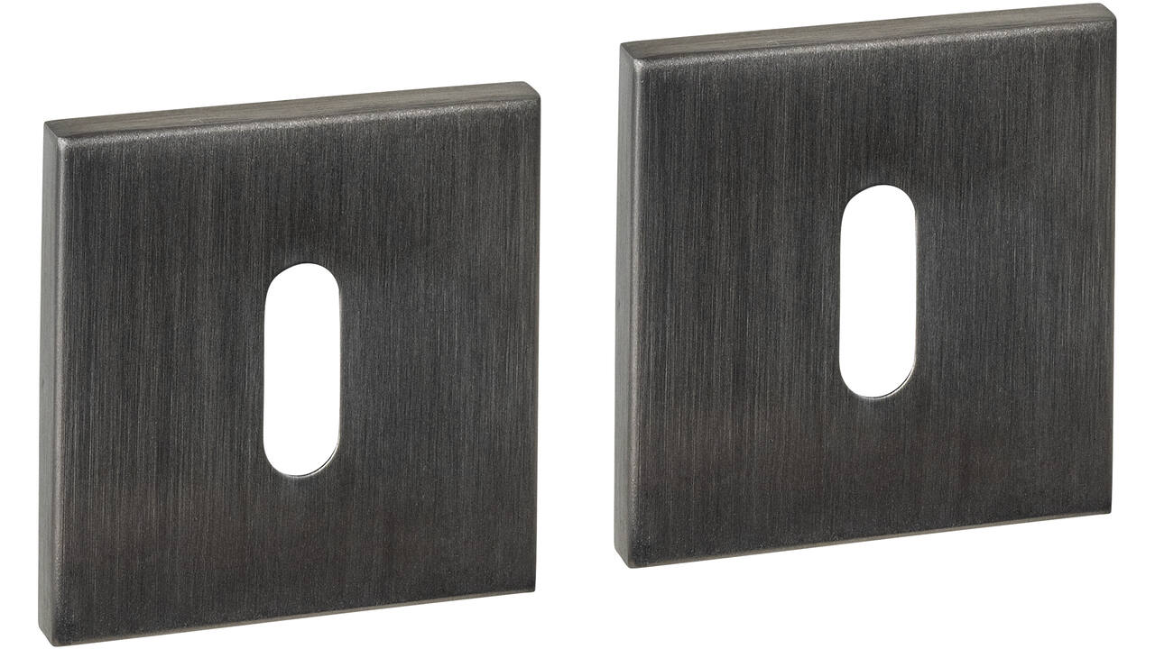 Sleutelrozetten verdekt 53x53x6mm PVD antraciet