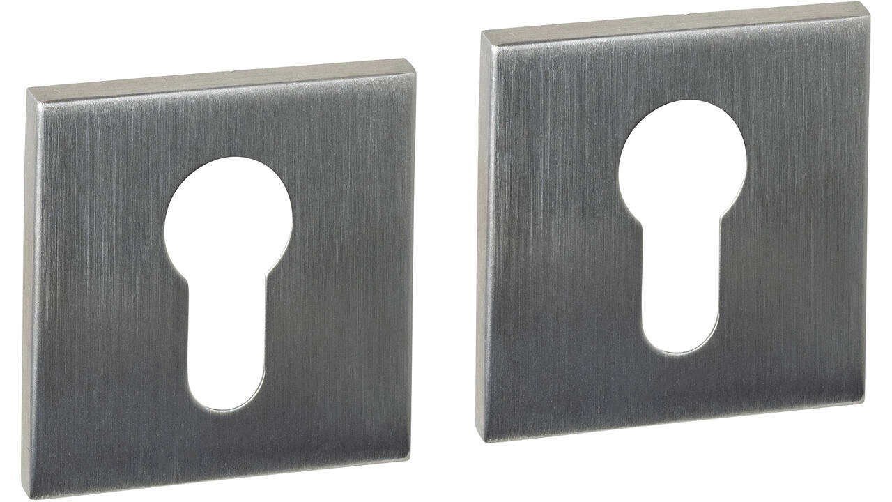 Cilinderrozetten verdekt 53x53x6mm rvs