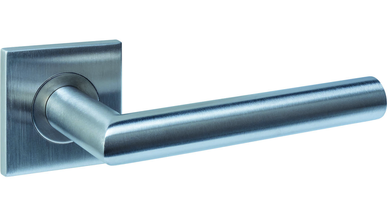 Deurkruk Q 04 op rozet verdekt 53x53x6mm rvs