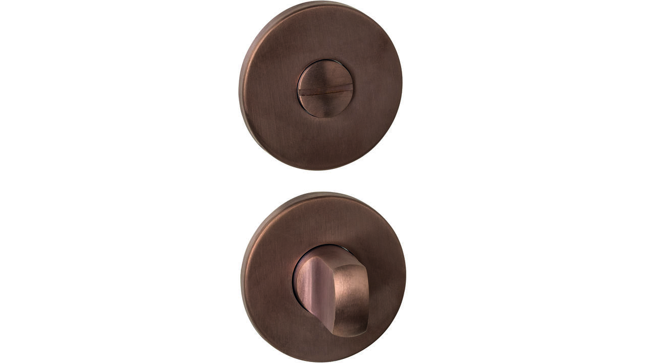 WC-sluiting verdekt ø52x6mm met stift 6-8mm PVD brons