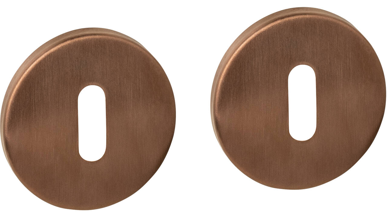 Sleutelrozetten verdekt ø52x6mm PVD brons