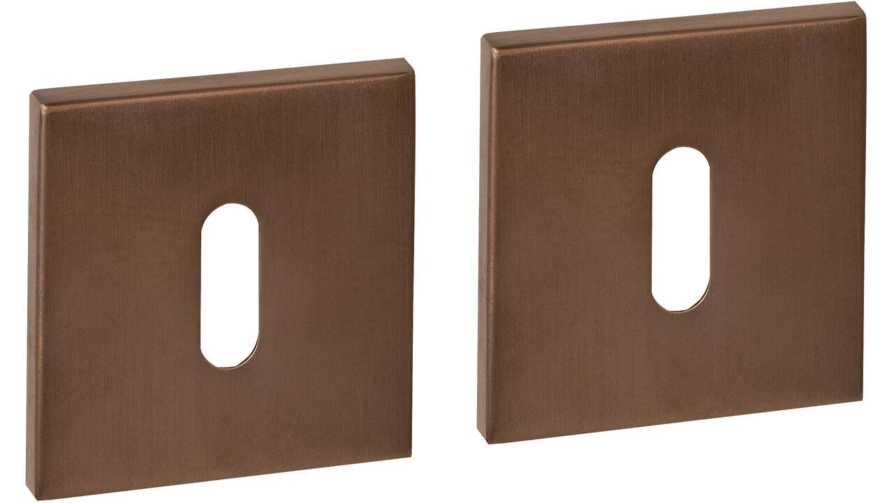 Sleutelrozetten verdekt 53x53x6mm PVD brons