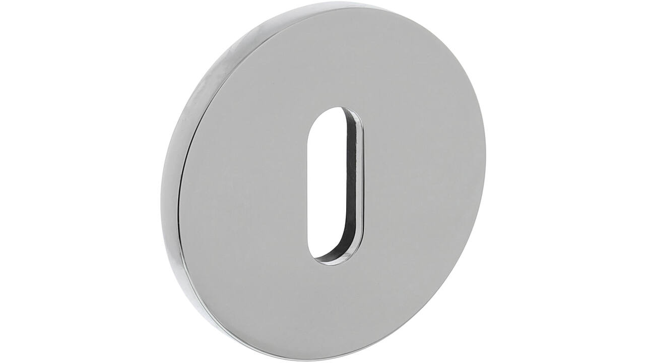 Olivari sleutelrozet rond 51x5mm met nokken en doorgaande bevestiging Chroom