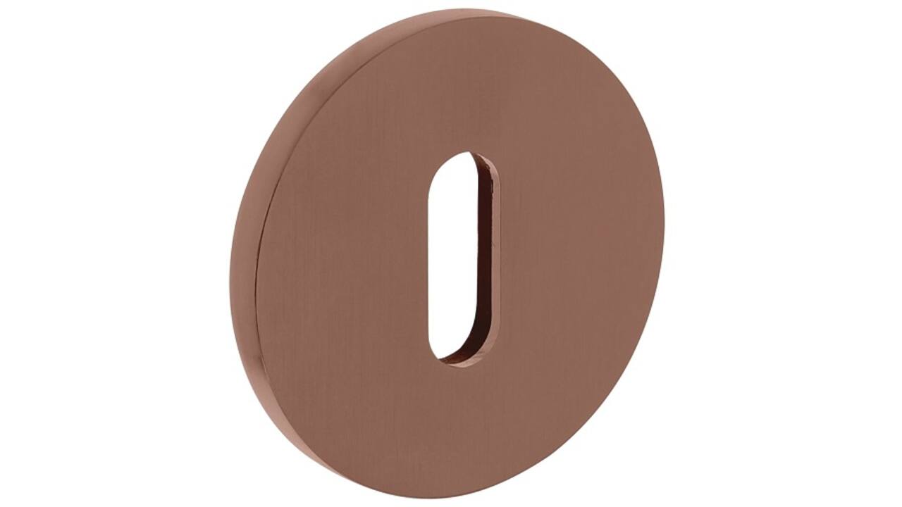 Olivari sleutelrozet rond 51x5mm met nokken en doorgaande bevestiging Brons mat titaan PVD