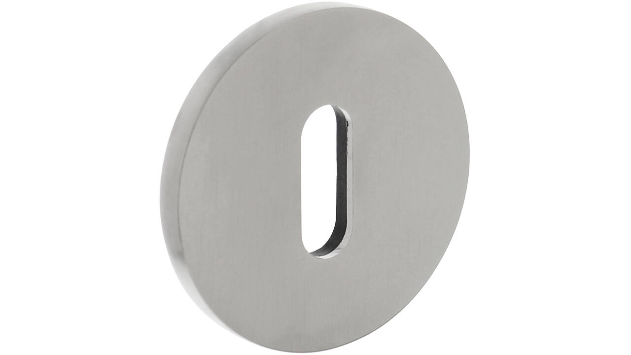 Olivari sleutelrozet rond 51x5mm met nokken en doorgaande bevestiging RVS mat titaan PVD