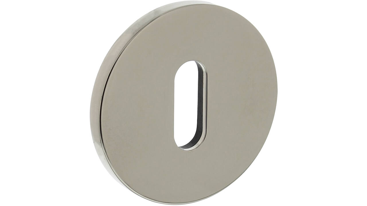 Olivari sleutelrozet rond 51x5mm met nokken en doorgaande bevestiging Nikkel titaan PVD