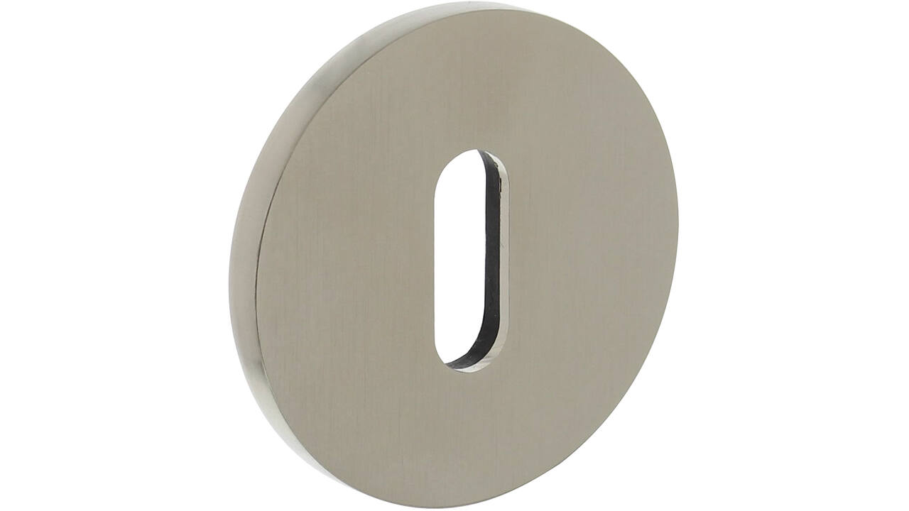 Olivari sleutelrozet rond 51x5mm met nokken en doorgaande bevestiging Nikkel mat titaan PVD