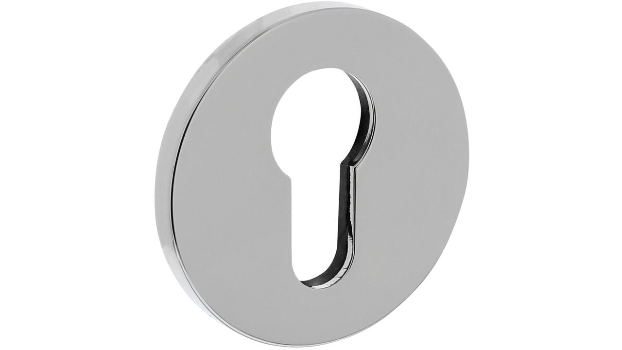 Olivari pc-rozet rond 51x5mm met nokken en doorgaande bevestiging Chroom