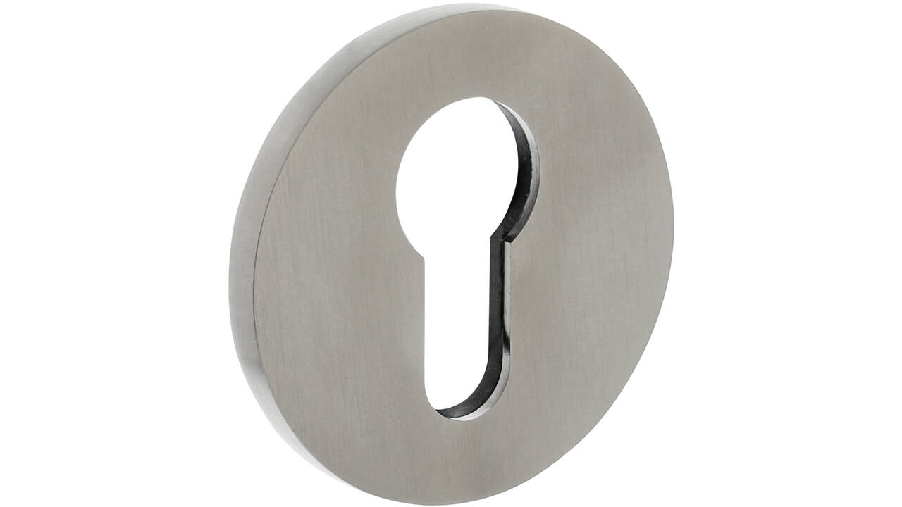 Olivari pc-rozet rond 51x5mm met nokken en doorgaande bevestiging RVS mat titaan PVD