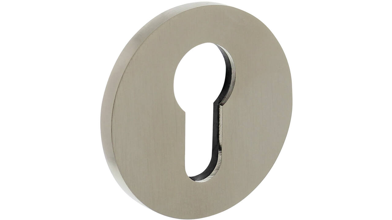 Olivari pc-rozet rond 51x5mm met nokken en doorgaande bevestiging Nikkel mat titaan PVD