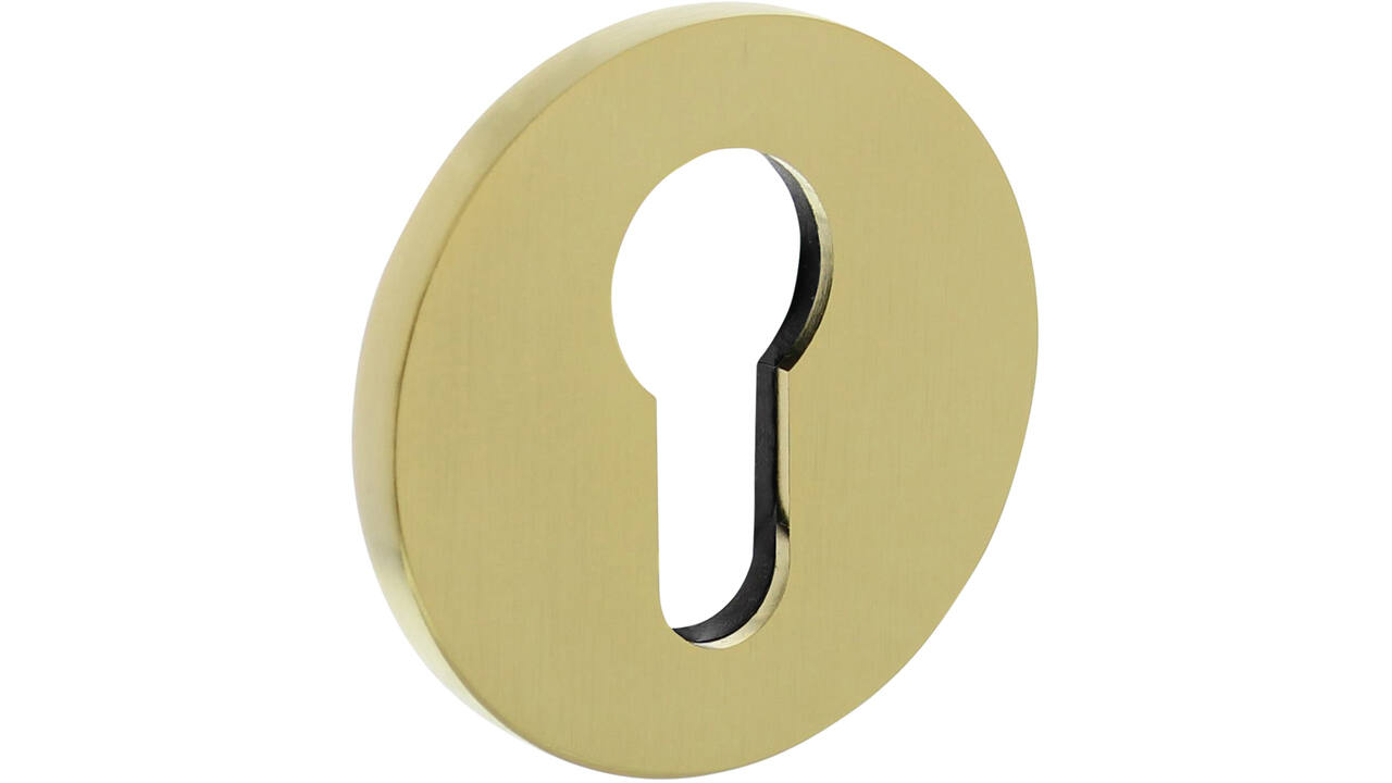Olivari pc-rozet rond 51x5mm met nokken en doorgaande bevestiging Messing mat titaan PVD
