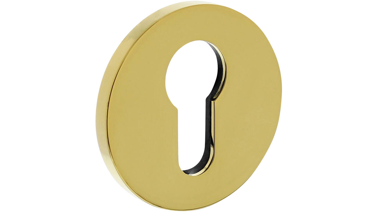 Olivari pc-rozet rond 51x5mm met nokken en doorgaande bevestiging Messing titaan PVD