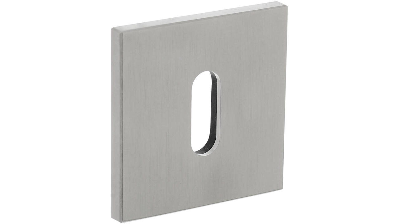 Olivari sleutelrozet vierkant 51x5mm met nokken en doorgaande bevestiging RVS mat titaan PVD