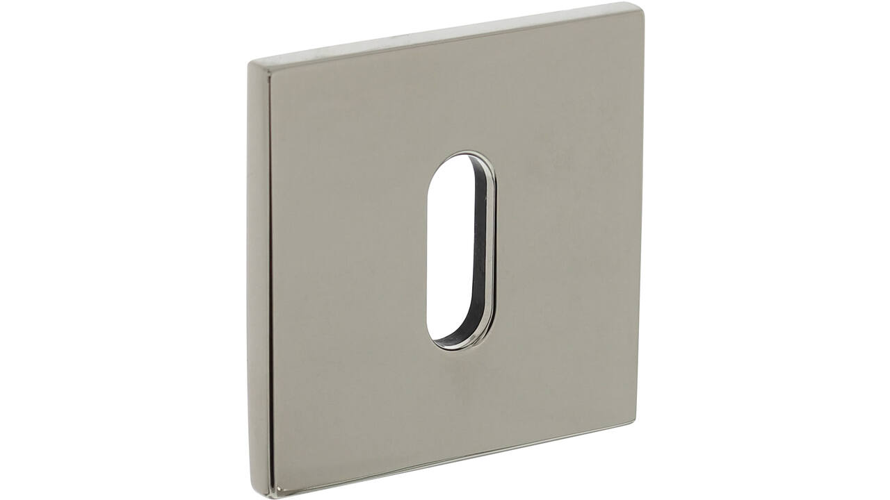 Olivari sleutelrozet vierkant 51x5mm met nokken en doorgaande bevestiging Nikkel titaan PVD