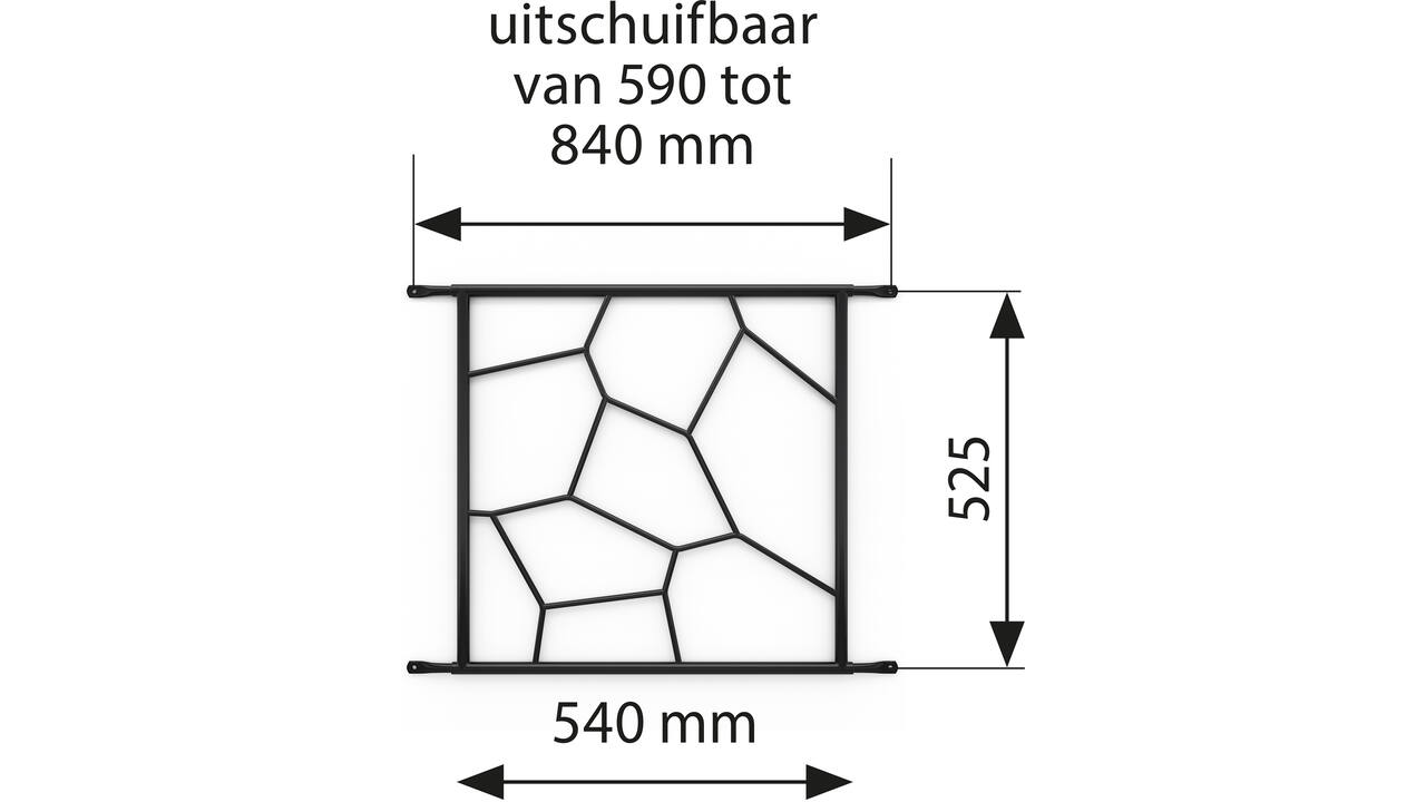 SecuBar Deco 1 op de dag Blackline 540x525mm