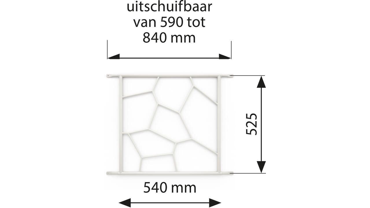 SecuBar Deco 1 op de dag wit 540x525mm