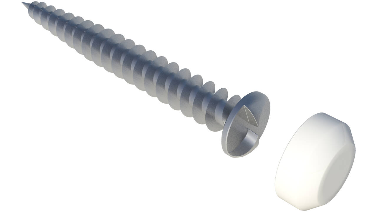 SecuMax Anti-inbraakschroef wit (22x)