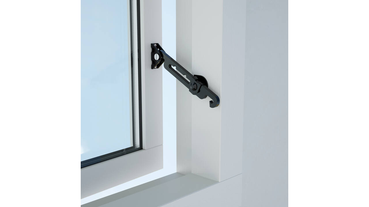 SecuMax Raamuitzetter buitendraaiend Blackline