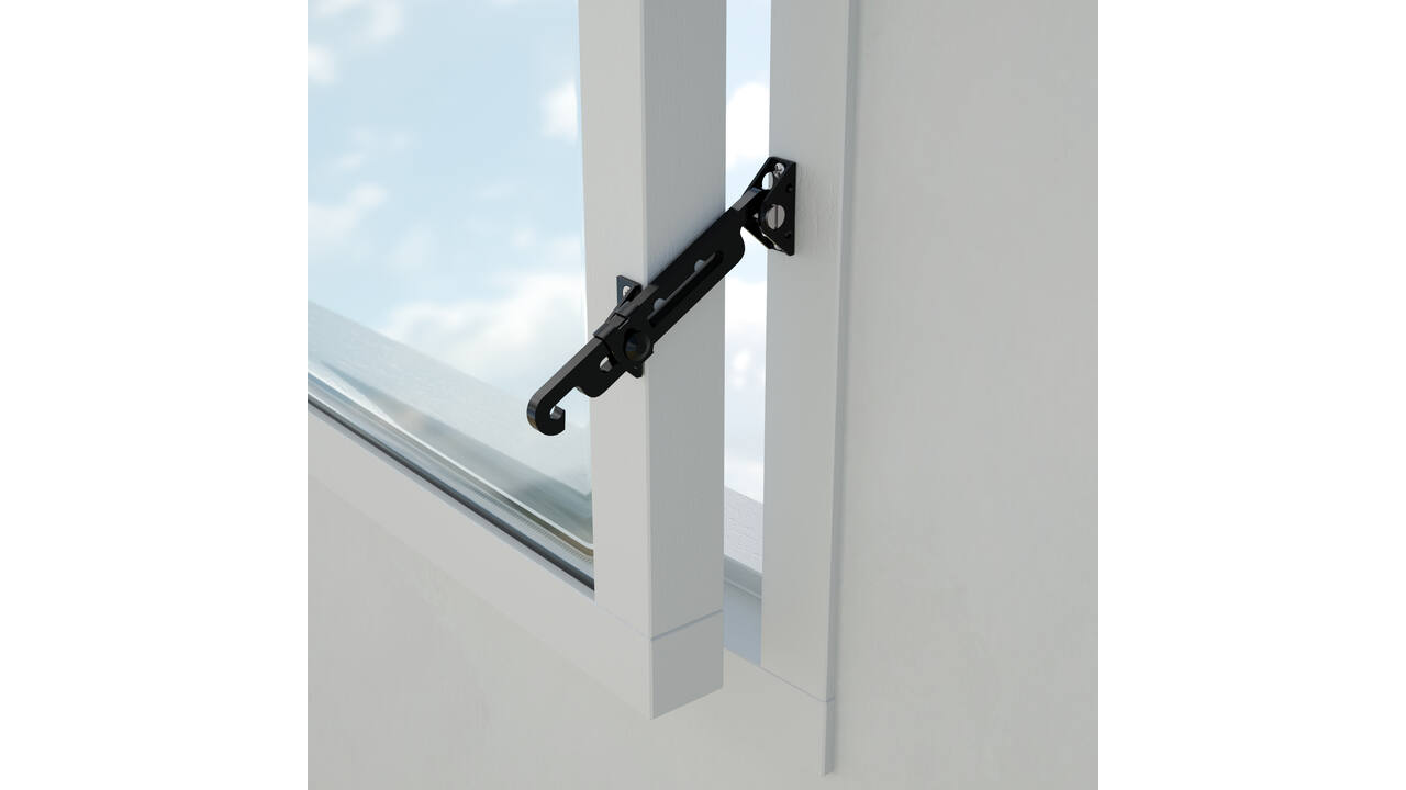 SecuMax Raamuitzetter binnendraaiend Blackline