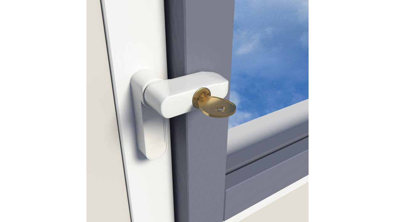SecuMax Raamgrendel afsluitbaar wit