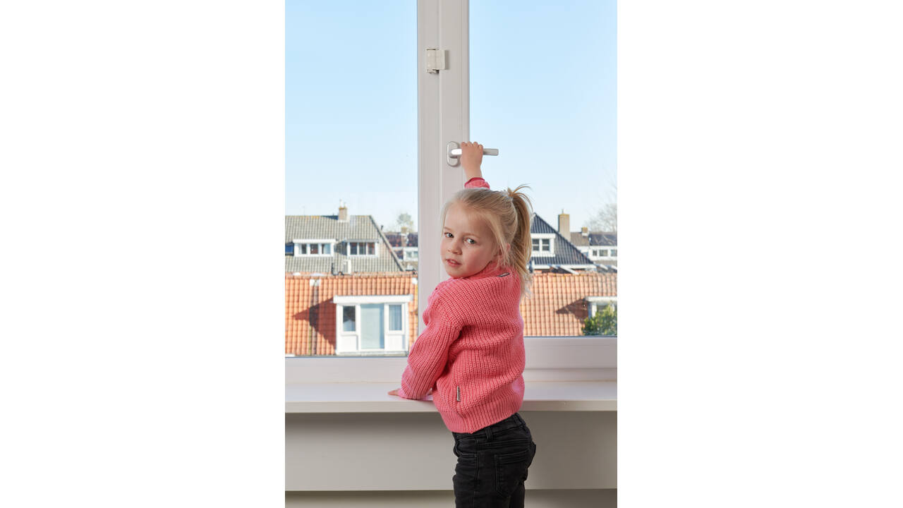 SecuMax Draaikiep raam grendel wit