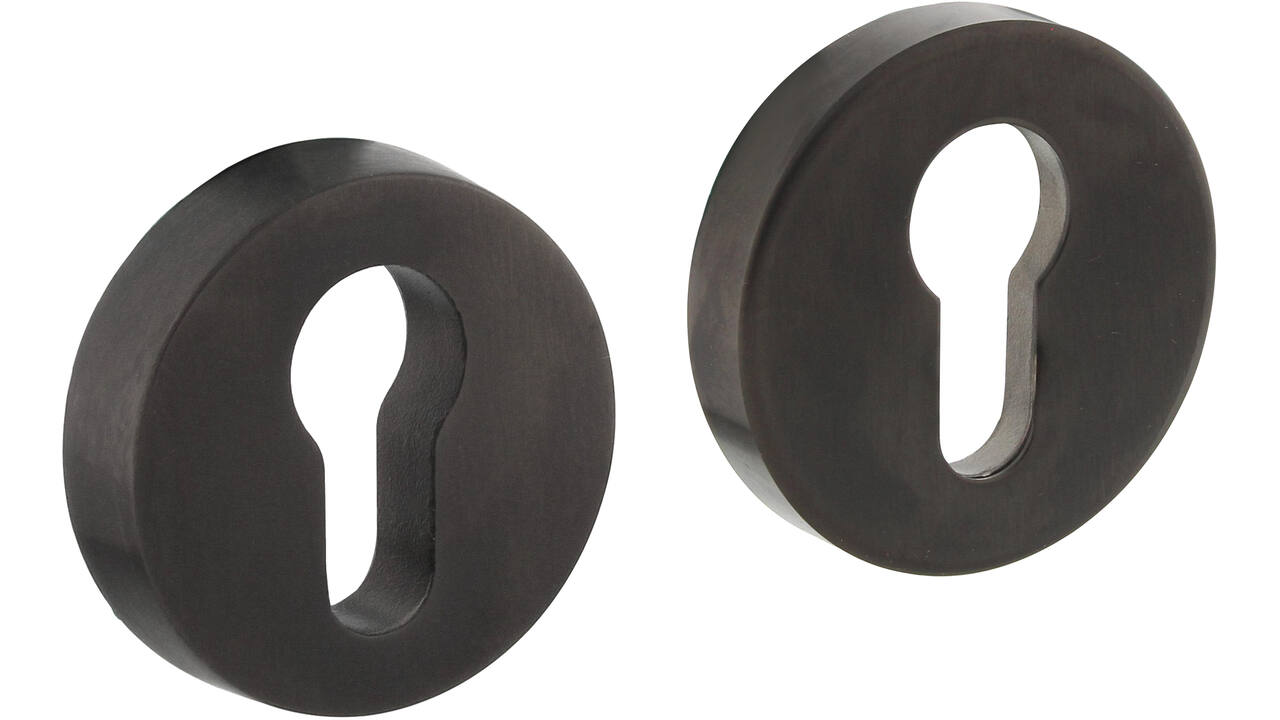 SKG3 veiligheidsrozetten rond verdekt ø52x12mm profielcilindergat PVD antraciet mat