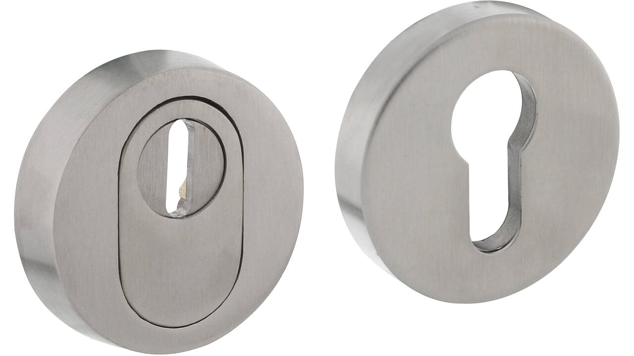 SKG3 veiligheidsrozetten rond verdekt ø52x12mm profielcilindergat met kerntrekbeveiliging PVD titaan mat