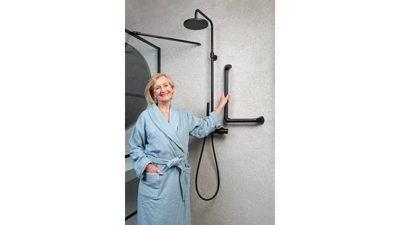 SecuCare Wandbeugel 90 graden 60x30 Li/Re zwart mat