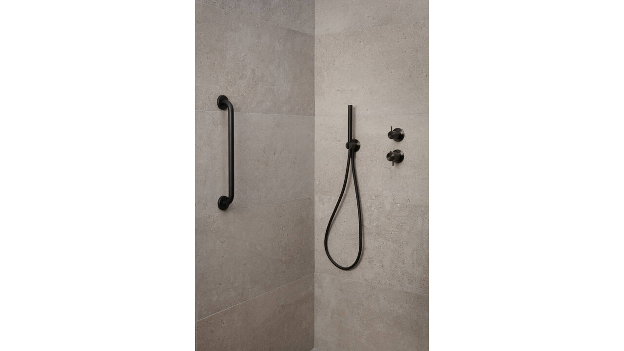 SecuCare Wandbeugel 45cm RVS Ø25 Zwart
