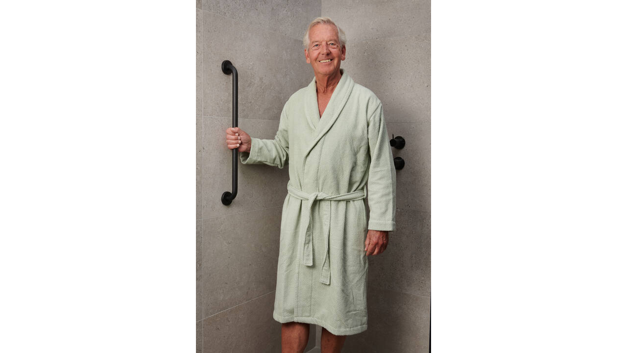 SecuCare Wandbeugel 60cm RVS Ø25 Zwart