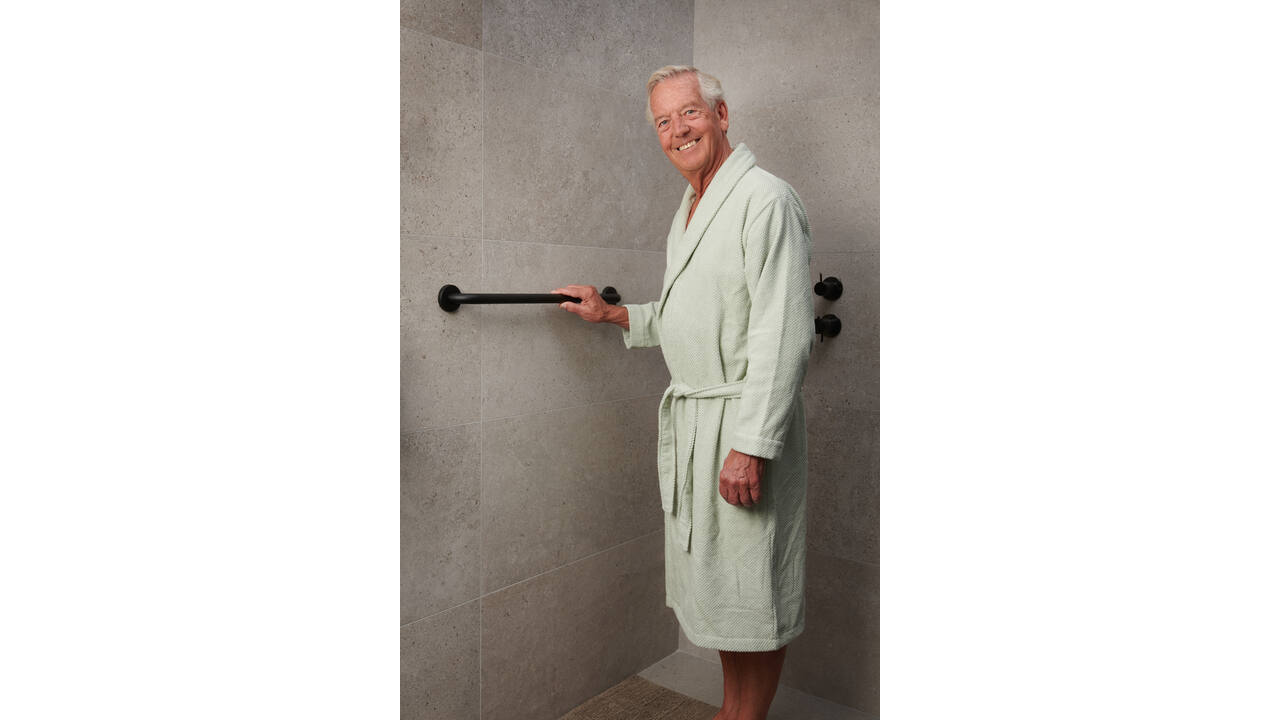 SecuCare Wandbeugel 60cm RVS Ø25 Zwart