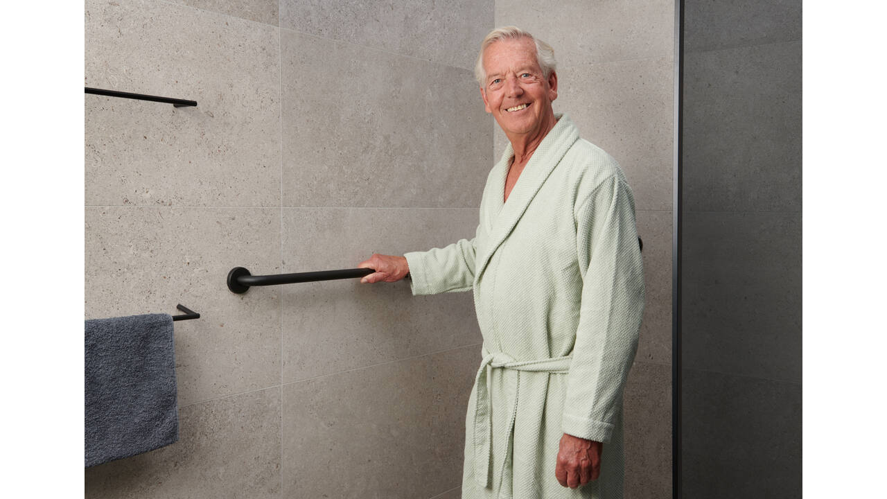 SecuCare Wandbeugel 60cm RVS Ø25 Zwart