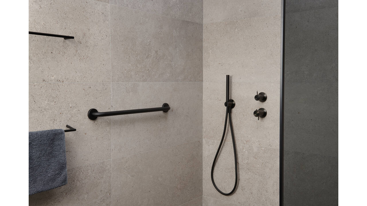 SecuCare Wandbeugel 60cm RVS Ø25 Zwart