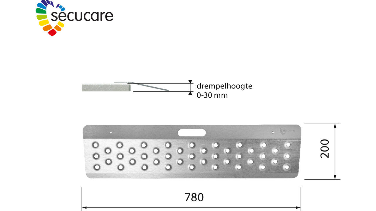 SecuCare Drempelhulp Plus model 1 B78 H 0-3cm