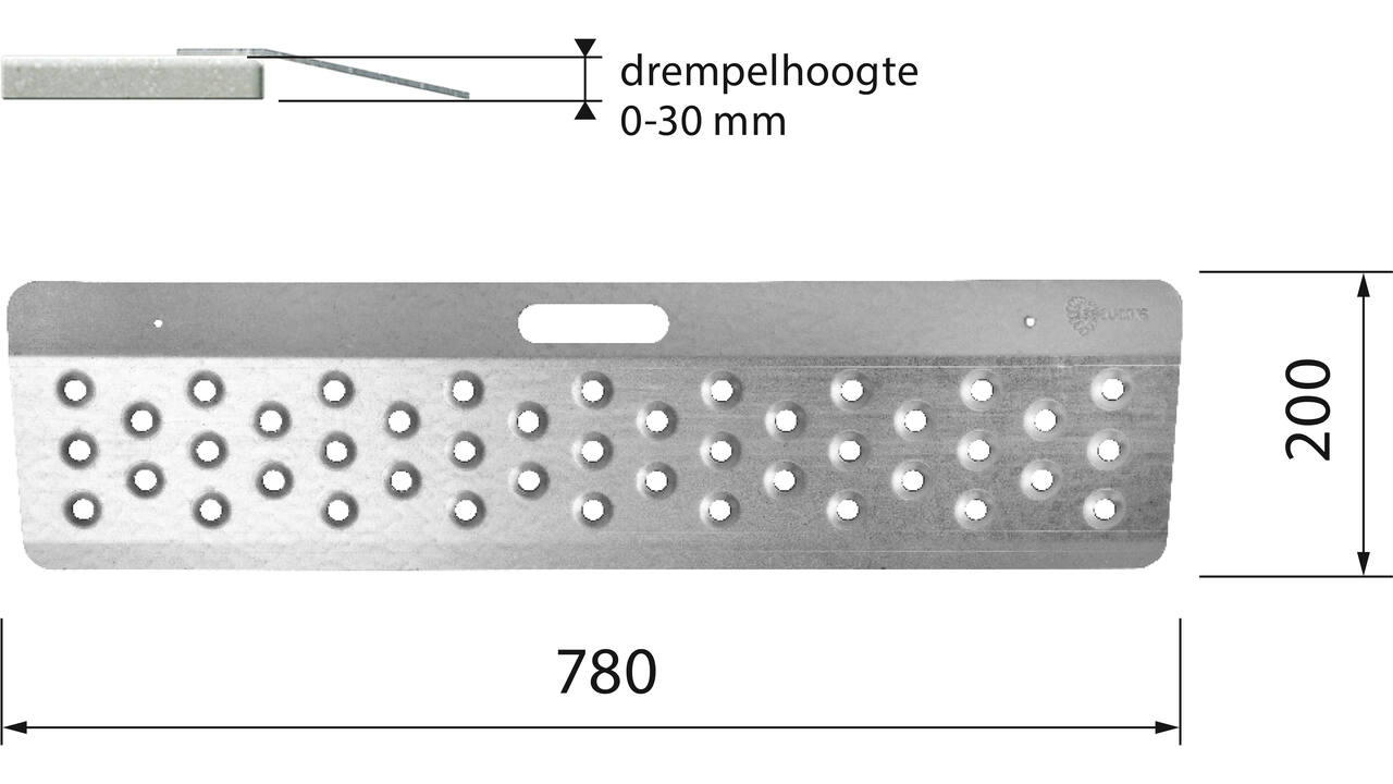 SecuCare Drempelhulp Plus model 1 B78 H 0-3cm