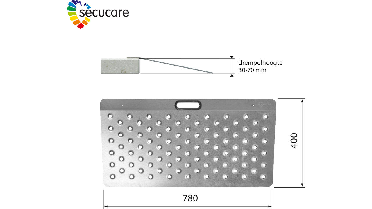 SecuCare Drempelhulp Plus model 2 B78 H 3-7cm