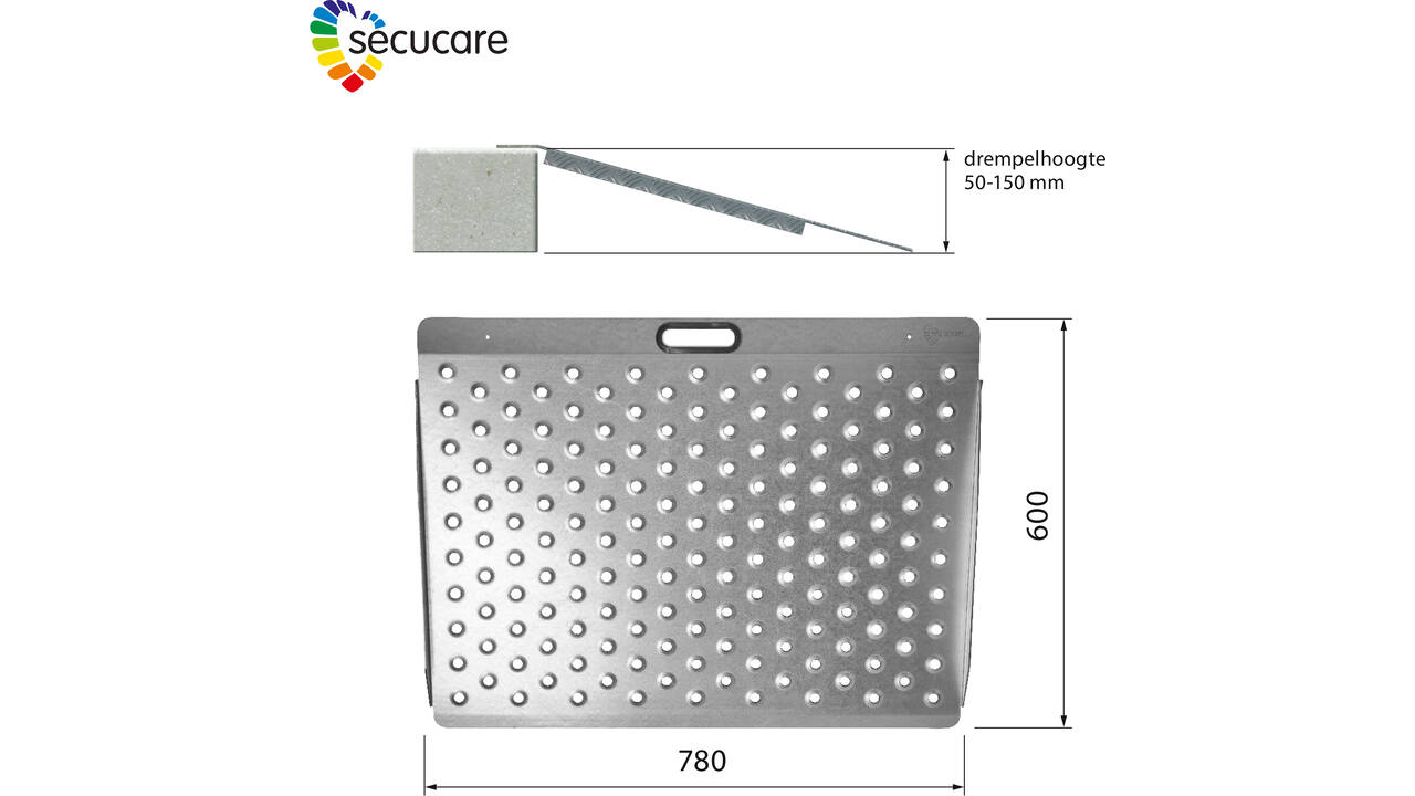 SecuCare Drempelhulp Plus model 3 B78 H 5-15 cm