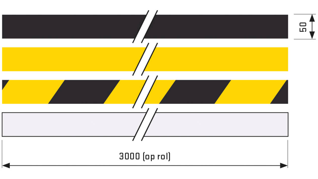 SecuCare Anti slip sticker op rol, 50x3000mm, zwart