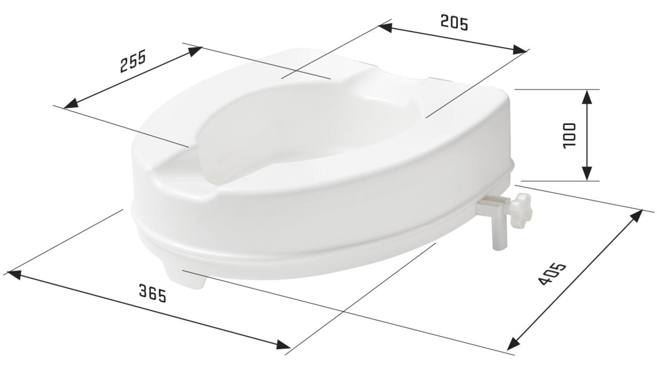 SecuCare Toiletverhoger, 10cm hoog