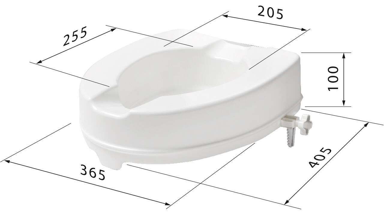 SecuCare Toiletverhoger, 10cm hoog