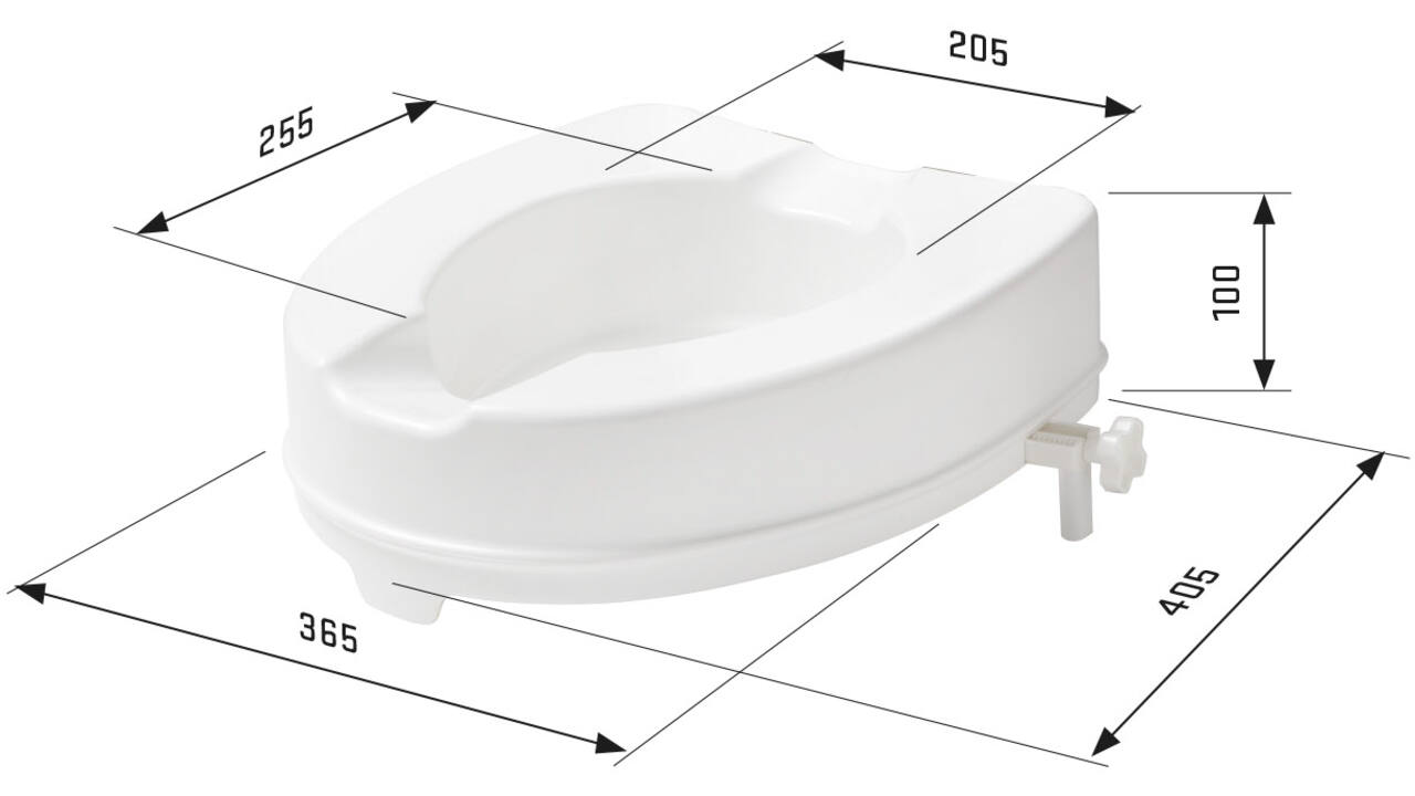 SecuCare Toiletverhoger, 10cm hoog