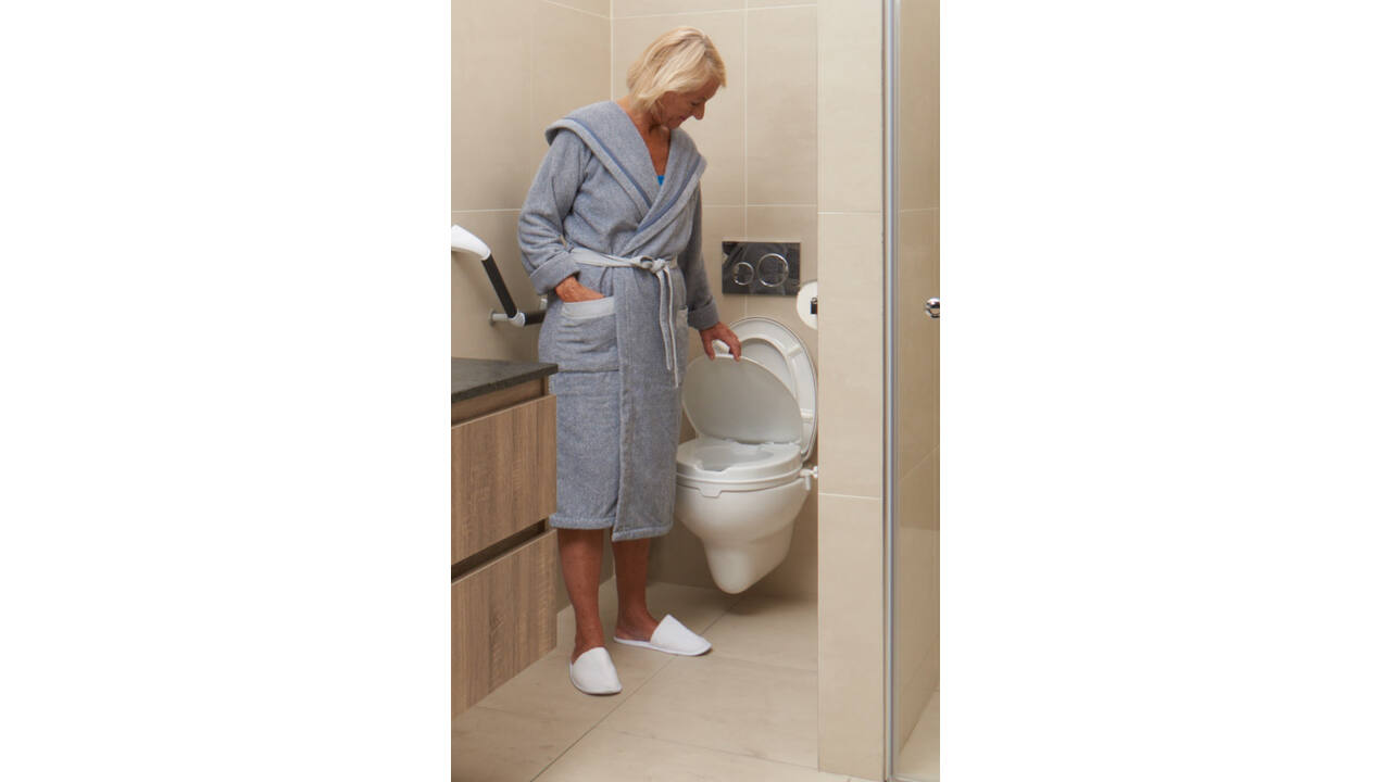SecuCare Toiletverhoger met klep, 6cm hoog