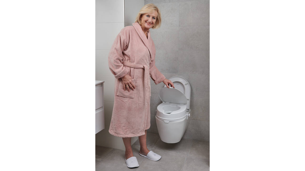 SecuCare Toiletverhoger met klep, 10cm hoog