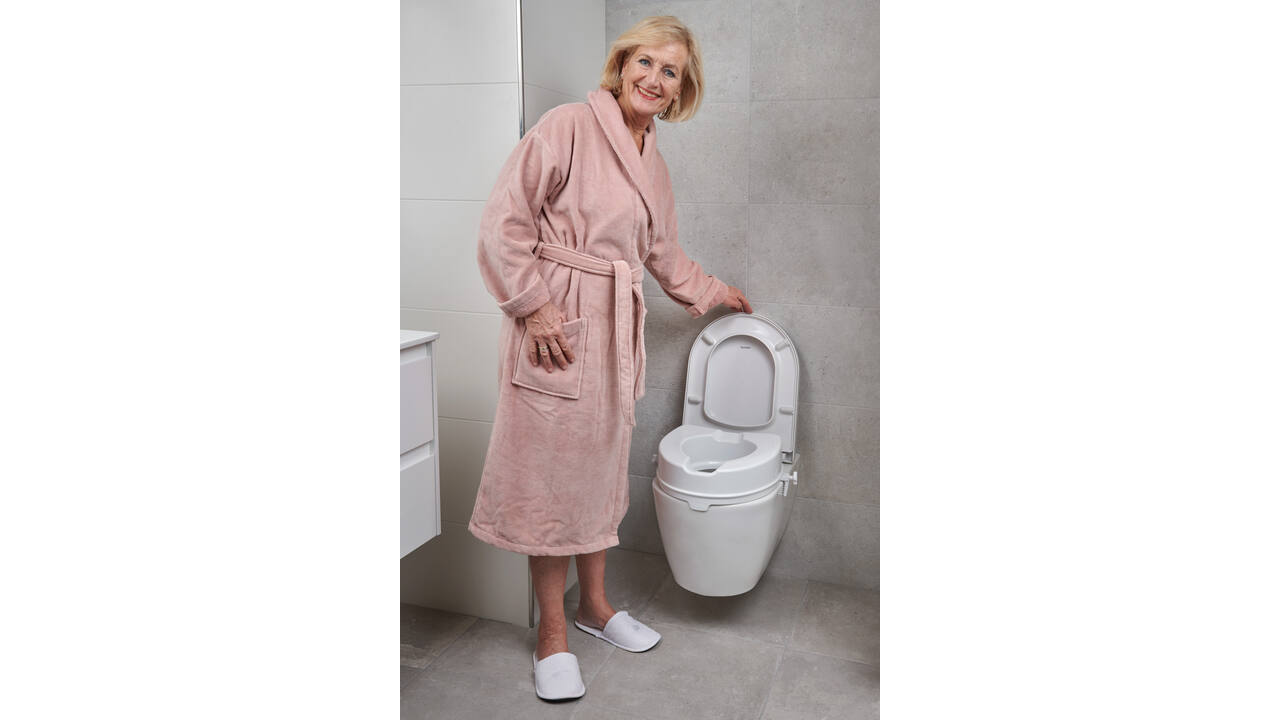 SecuCare Toiletverhoger met klep, 10cm hoog
